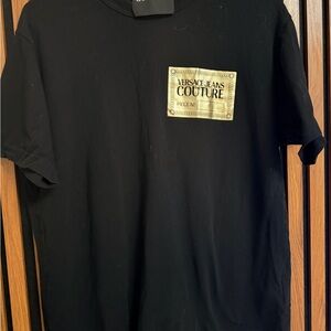 Versace Jeans Couture Black and Gold Tee